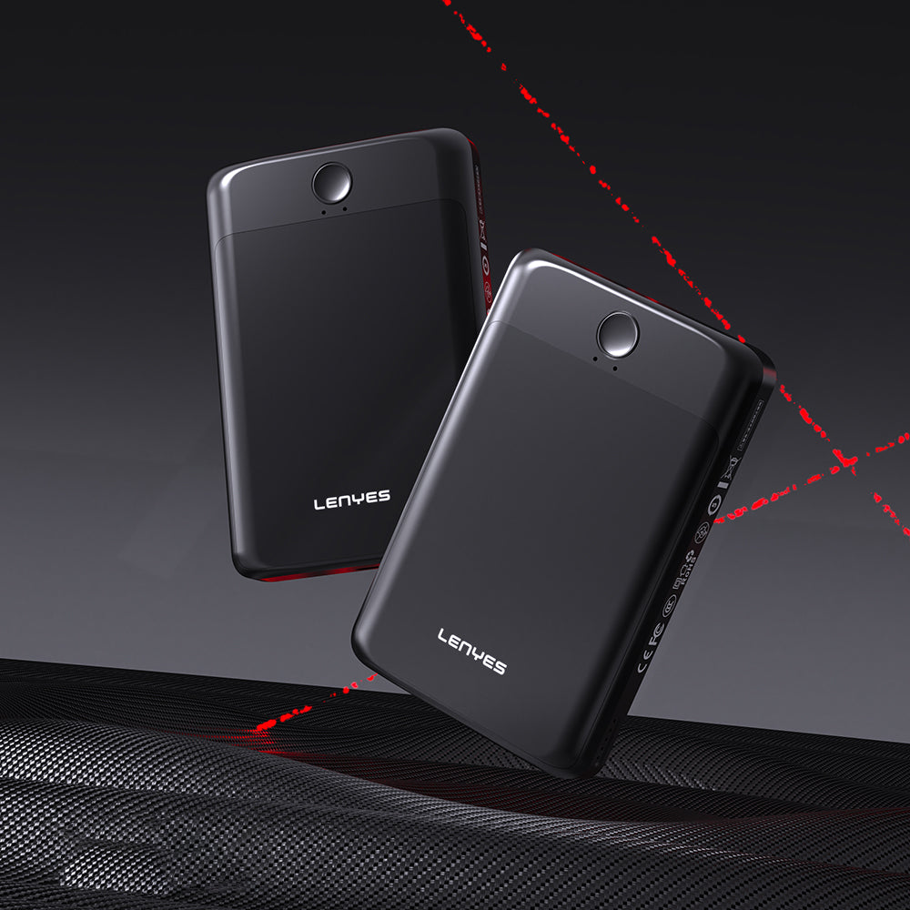 Lenyes PW0008D PD 20W LED Ekranlı Yapay Zeka Destekli Ultra İnce Wireless Powerbank 15W 5000mAh Siyah