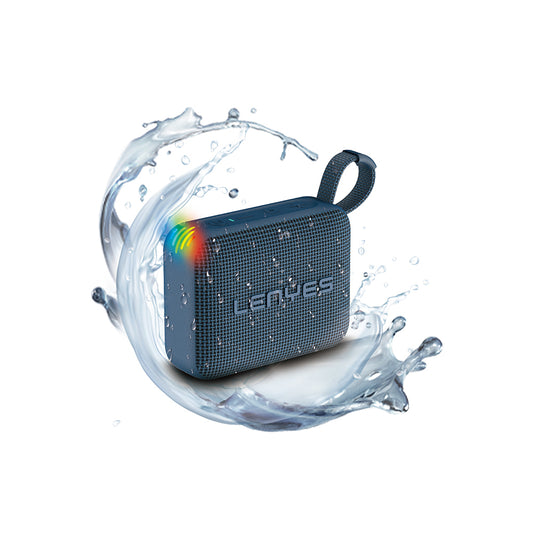 Lenyes S216 Su Geçirmez Özellikli RGB Işıklı Askılı Mini Bluetooth Speaker Hoparlör v5.3 Mavi