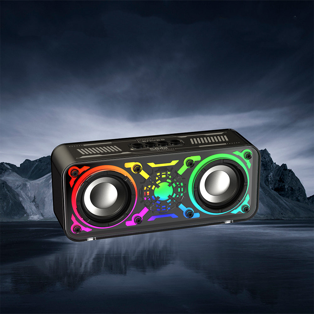 Lenyes S842 RGB Led Işıklı TWS Bluetooth Hoparlör v5.3 18W Siyah