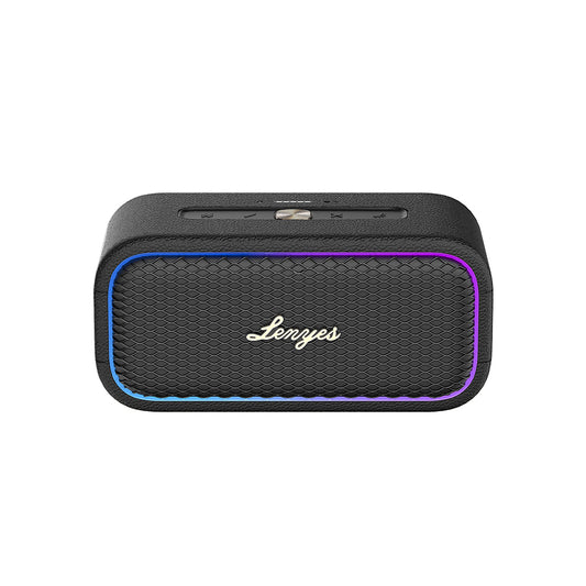Lenyes S891 RGB Işıklı Taşınabilir Su Geçirmez OTG-TWS Bluetooth Hoparlör v5.3 80W Siyah