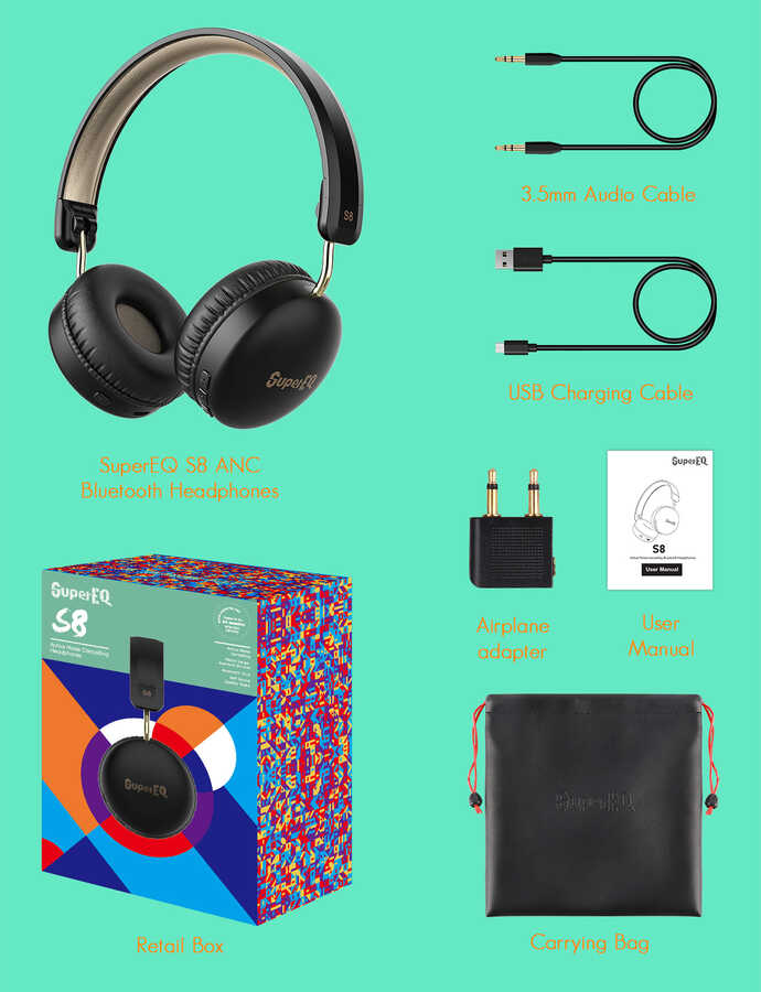 Oneodio S8 Bluetooth Kulaklık Siyah