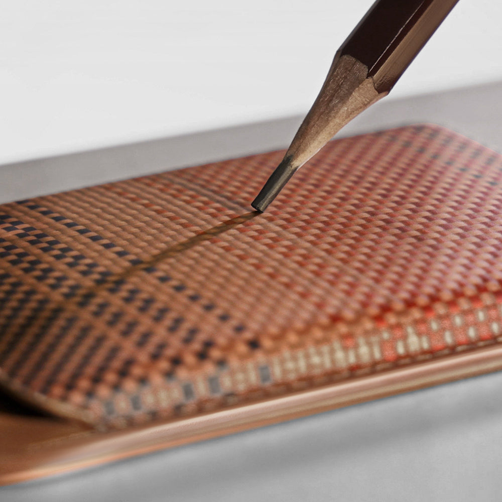 Pitaka Magnetic Woven Serisi Aramid Fiber Magnetik Kartlık Kahverengi