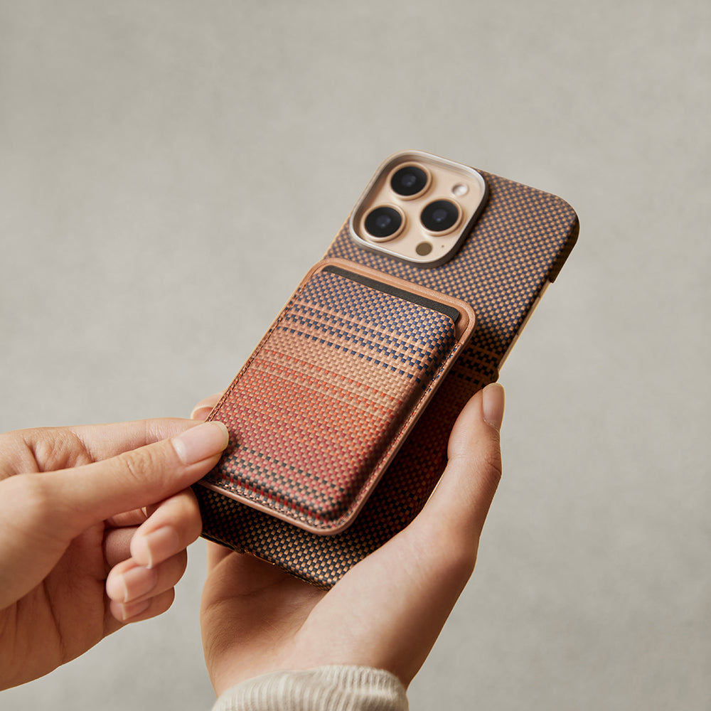 Pitaka Magnetic Woven Serisi Aramid Fiber Magnetik Kartlık Mavi