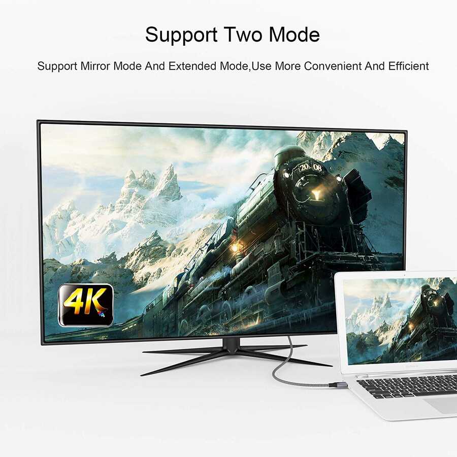 Qgeem QG-UA14 Type-C To Mini Display Port Kablo Siyah