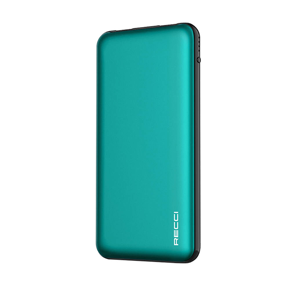 Recci RPB-P05 Greeny Serisi LED Işık Göstergeli Hızlı Şarj Özellikli Taşınabilir Powerbank 22.5W 10000mAh Yeşil