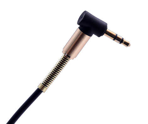 Yaylı Spiral Aux Kablo Sarmal Aux Kablo Siyah