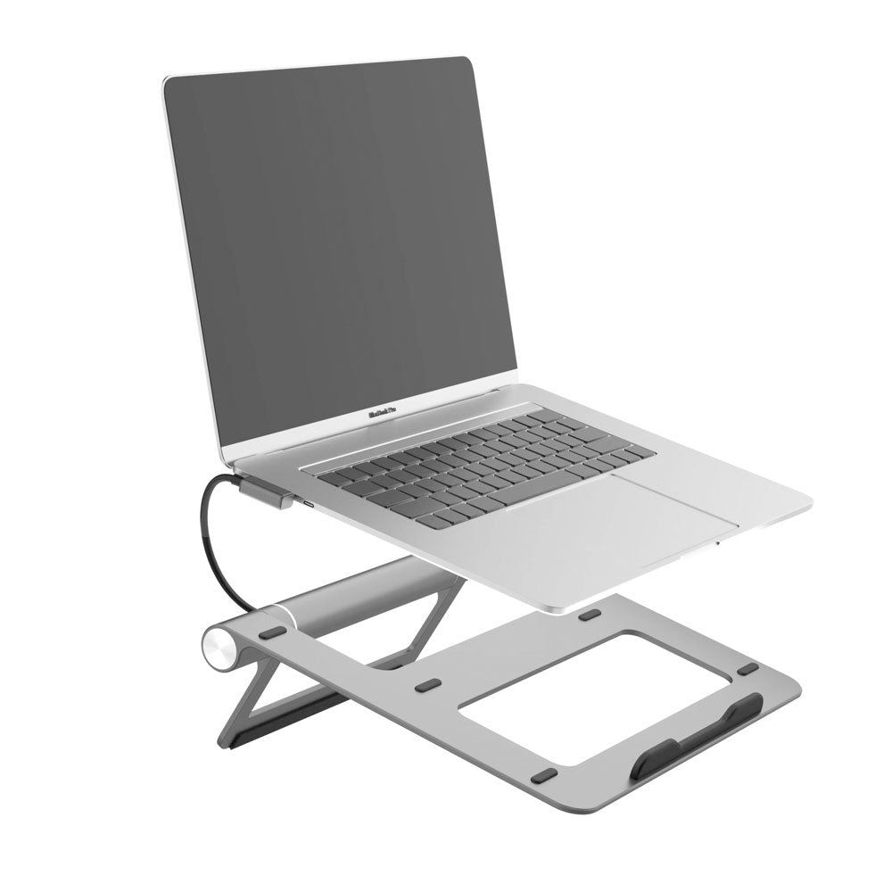 Wiwu A821CH 8in1 Hub Bağlantı İstasyonlu Notebook Laptop Standı PD3.0/USB3.0/RJ45 (1000Mbps)/SD/TF/HDMI (4K@30Hz) Gri