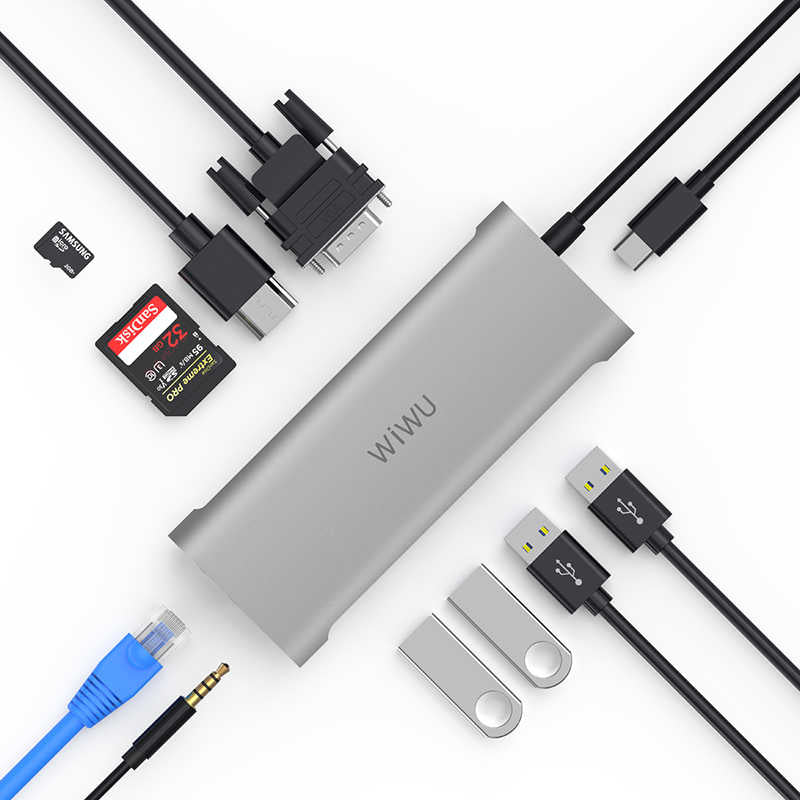 Wiwu Alpha 11 in 1 Type-C Hub Gri