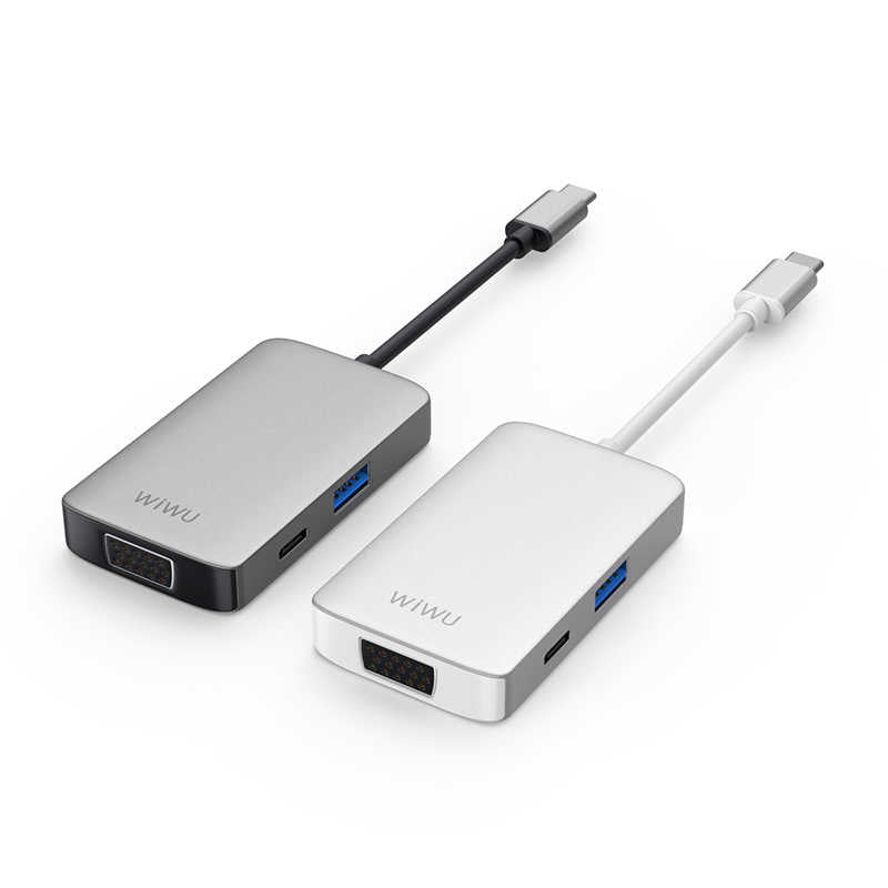Wiwu Alpha 513HVP Type-C VGA Adaptörü Gümüş