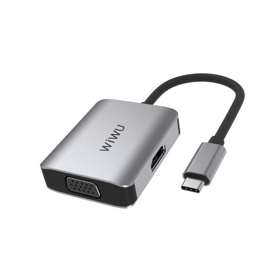 Wiwu Alpha A20VH 2 in 1 Type-C Hub Gri