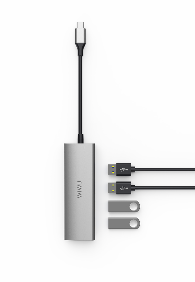 Wiwu Alpha A440 Type-C Hub Gri