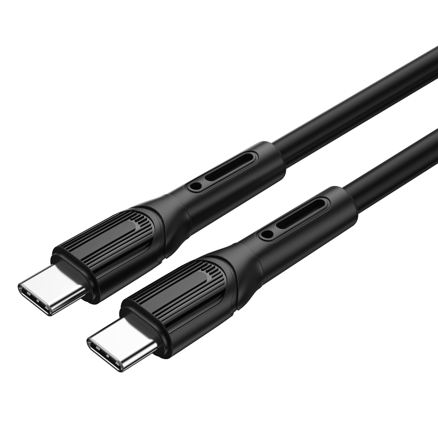 Wiwu Armor Wİ-C005 Kablo Ucu Korumalı Tasarım 100W Hızlı Şarj Özellikli Type-C To Type-C PD Kablo 1M Siyah