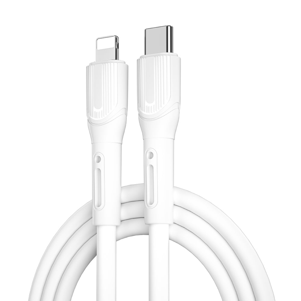 Wiwu Armor Wİ-C005 Kablo Ucu Korumalı Tasarım 20W Hızlı Şarj Özellikli Type-C to Lightning PD Kablo 1M Siyah
