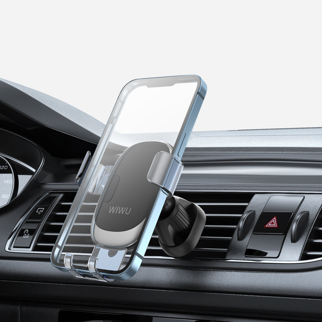 Wiwu CH010 Telefon Ağırlığı İle Çalışan Havalandırma Tasarım Araç Telefon Tutucu Siyah