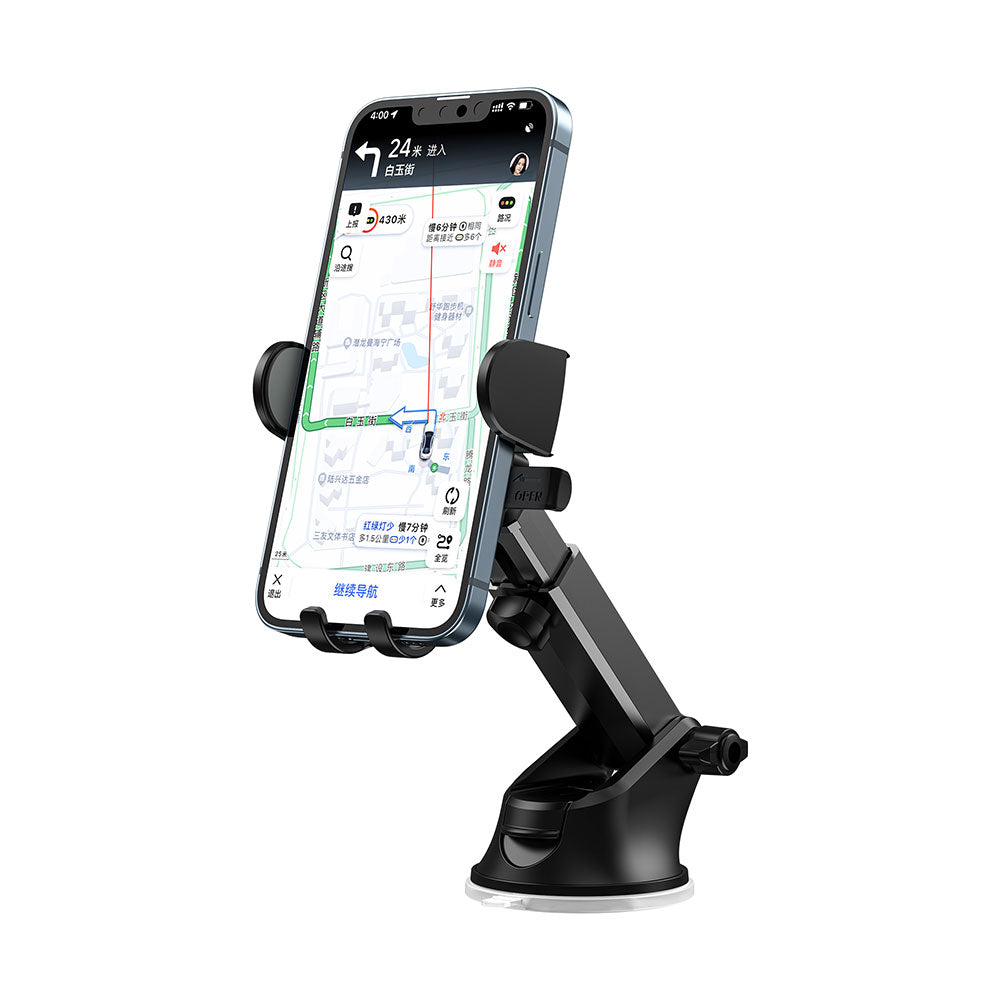 Wiwu CH013 Otomatik Mekanizmalı Vantuzlu Tasarım Araç Telefon Tutucu Siyah