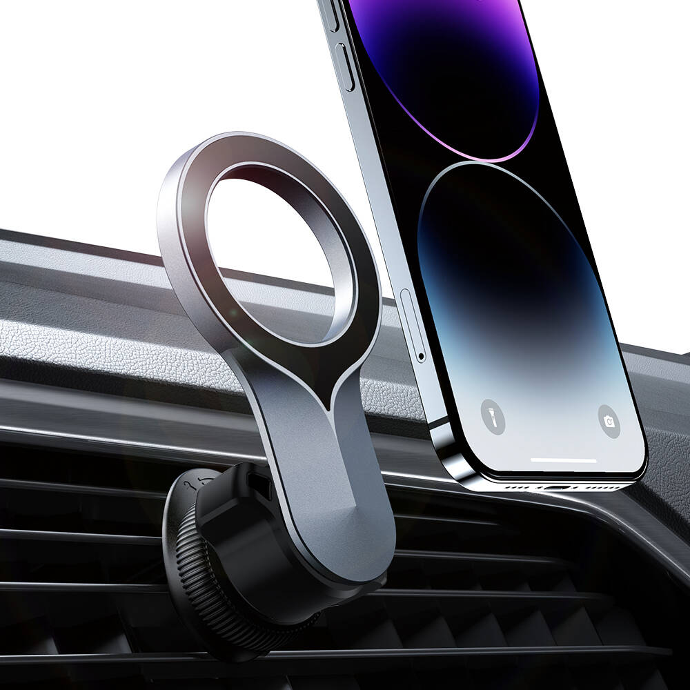 Wiwu CH50 360 Derece Dönebilen Havalandırma Tasarım Magnetik Araç Telefon Tutucu Siyah
