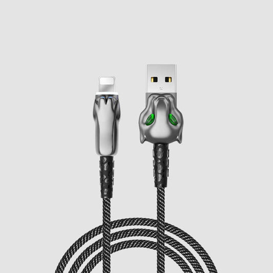 Wiwu Leopard Charging Synic Lightning Kablo Siyah