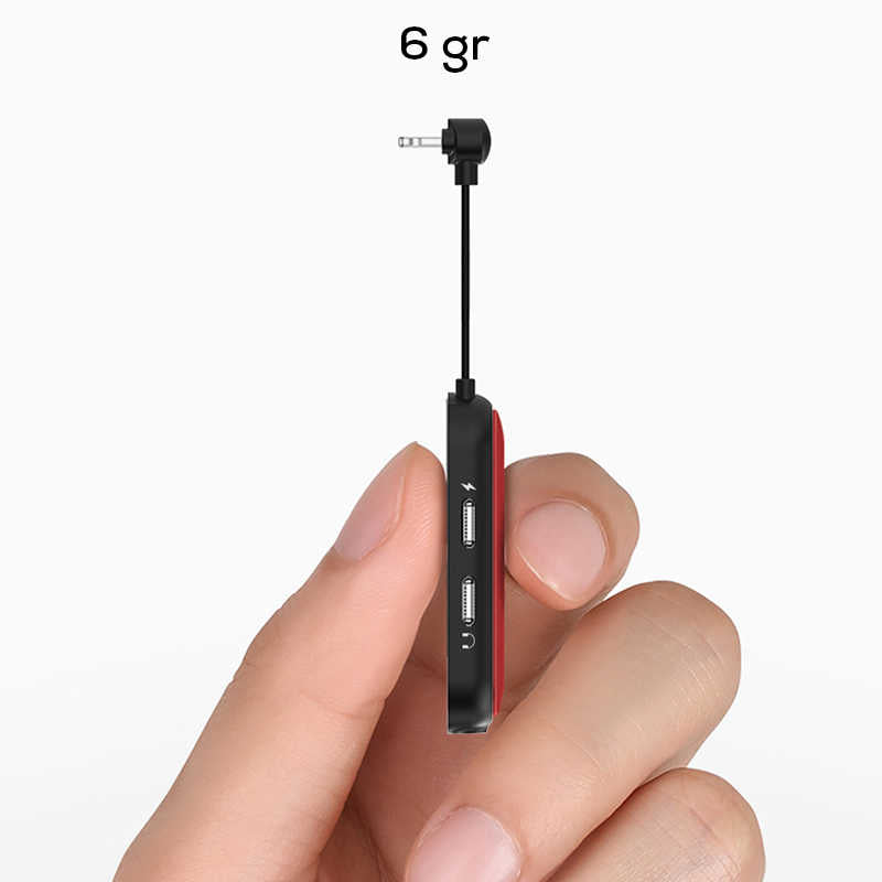 Wiwu LT06 Lightning Ses Adaptörü Siyah