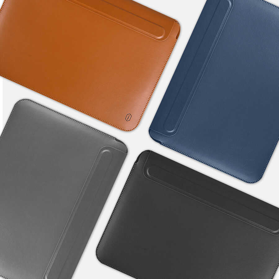 Apple Macbook 13.3' New Pro Wiwu Macbook Skin Pro Portable Stand Kılıf Kahverengi