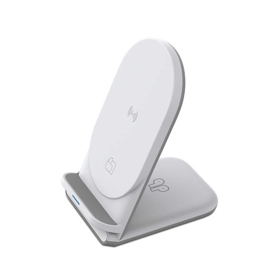 Wiwu Power Air 2 in 1 Kablosuz Şarj Standı Beyaz