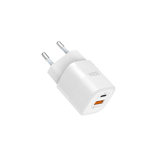 Wiwu RY-U33 GaN Tech PD Hızlı Şarj Özellikli QC 3.0 Seyahat Şarj Başlığı 33W Beyaz