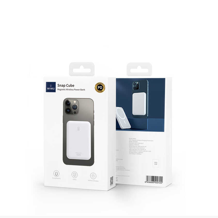 Wiwu SC5000A Magsafe Mıknatıslı Wireless Powerbank Beyaz