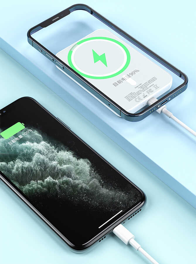 Wiwu SC5000A Magsafe Mıknatıslı Wireless Powerbank Beyaz