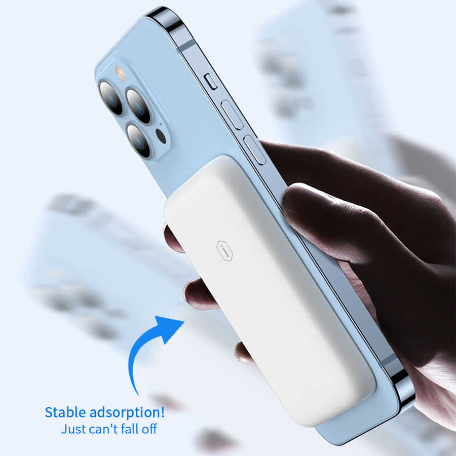 Wiwu SC5000A Magsafe Mıknatıslı Wireless Powerbank Beyaz