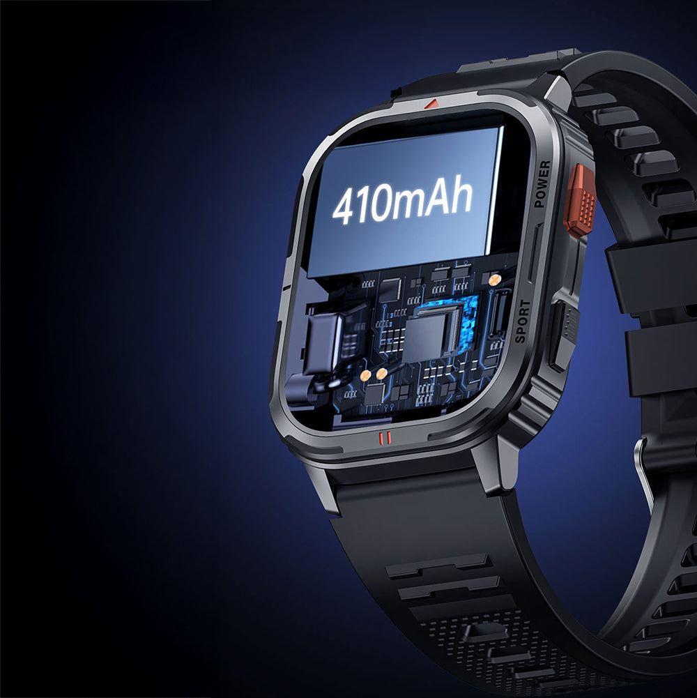 Wiwu SW05 Smart Watch İOS ve Android Uyumlu TFT Ekranlı IP68 Sertifikalı Akıllı Saat Siyah