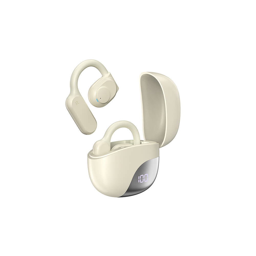 Wiwu T20 Openbuds TWS Kulak İçi Bluetooth v5.3 Kulaklık Krem
