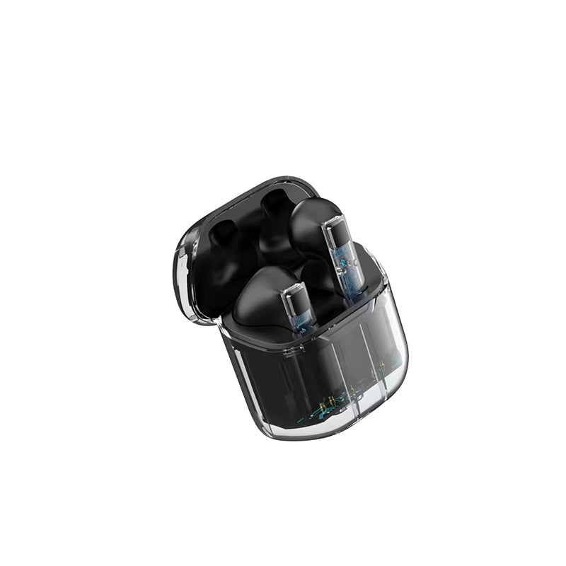 Wiwu TWS11 Şeffaf Tasarımlı Ghost Kulak İçi Bluetooth Kulaklık Siyah