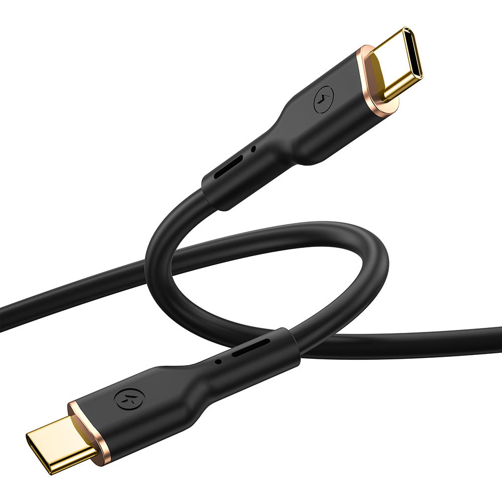 Wiwu Vigor YQ-02 Type-C to Type-C Esnek PD Data Kablosu 100W 480Mbps 1.2M Beyaz