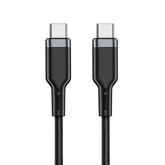 Wiwu Wi-C013 Platinum Serisi Type-C to Type-C Hızlı Şarj Özellikli Data ve Şarj Kablosu 60W 1.2m Siyah