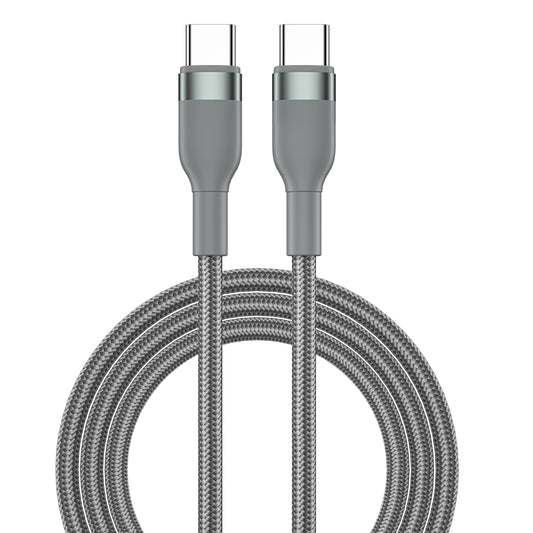 Wiwu Wi-C017 Concise Serisi Type-C to Type-C PD Data Kablo 100W 2M Gri