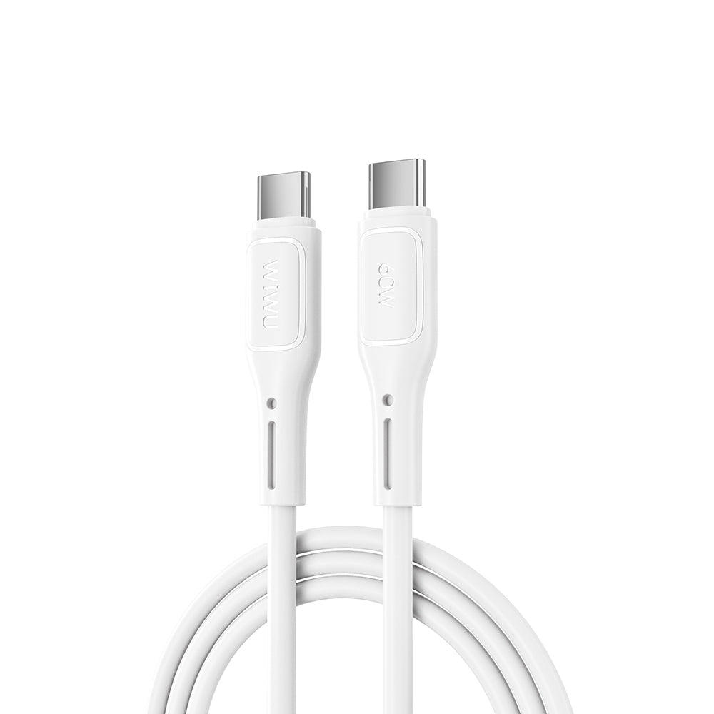 Wiwu Wi-C043E Starlink Serisi Type-C to Type-C Hızlı Şarj Özellikli Data ve Şarj Kablosu 60W 1M Beyaz