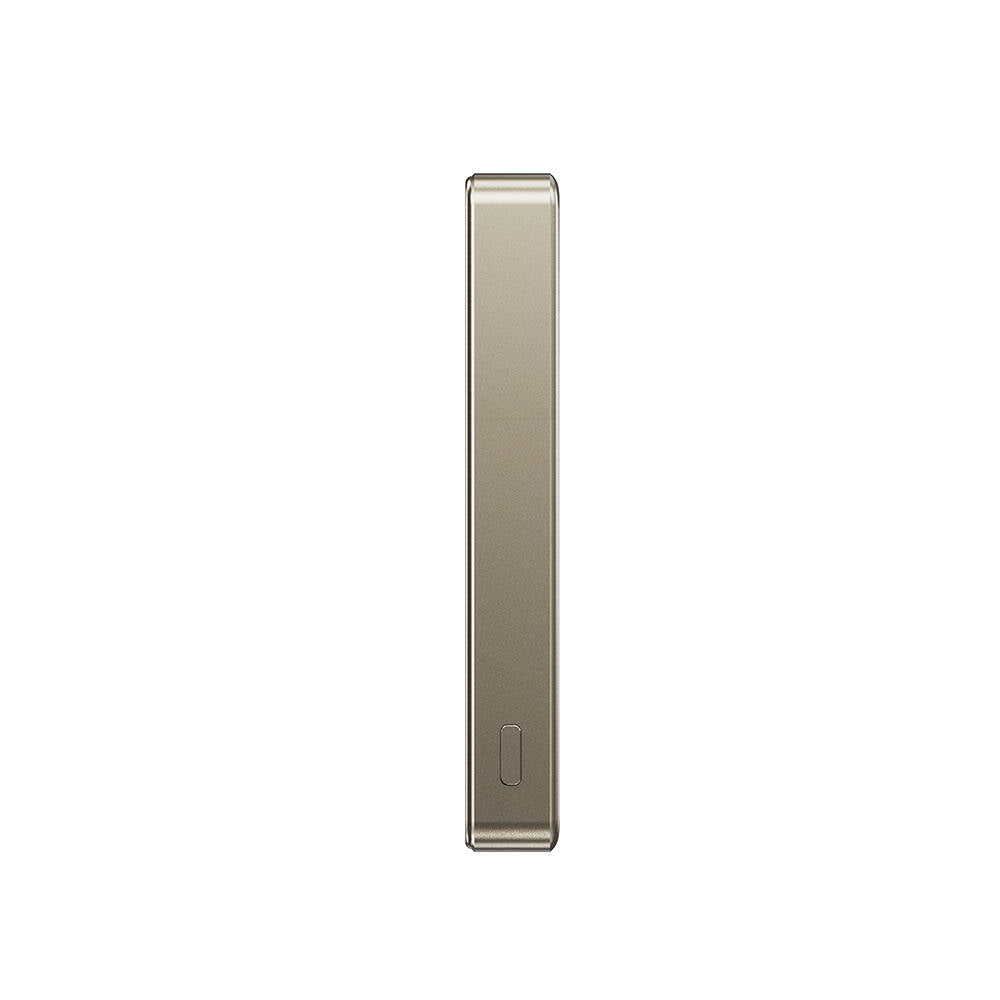 Wiwu Wi-P020 Ultra-Thin Explore Serisi Led Göstergeli Wireless Magsafe Powerbank 15W 10000mAh Titanyum-Gold