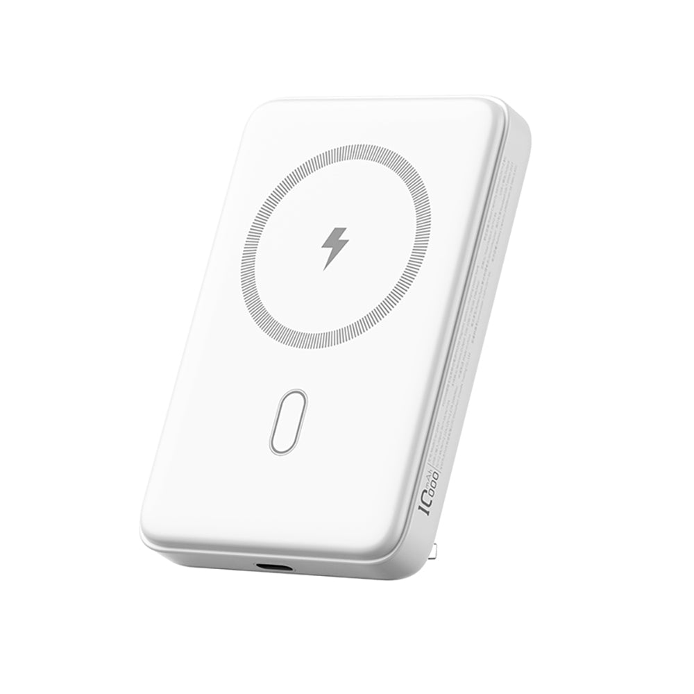 Wiwu Wi-P043 LED Işık Göstergeli Standlı Taşınabilir Magsafe Wireless Powerbank 10.000mAh 15W Siyah