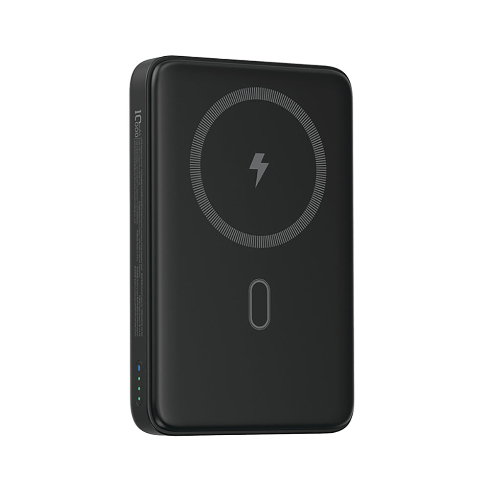 Wiwu Wi-P043 LED Işık Göstergeli Standlı Taşınabilir Magsafe Wireless Powerbank 10.000mAh 15W Siyah