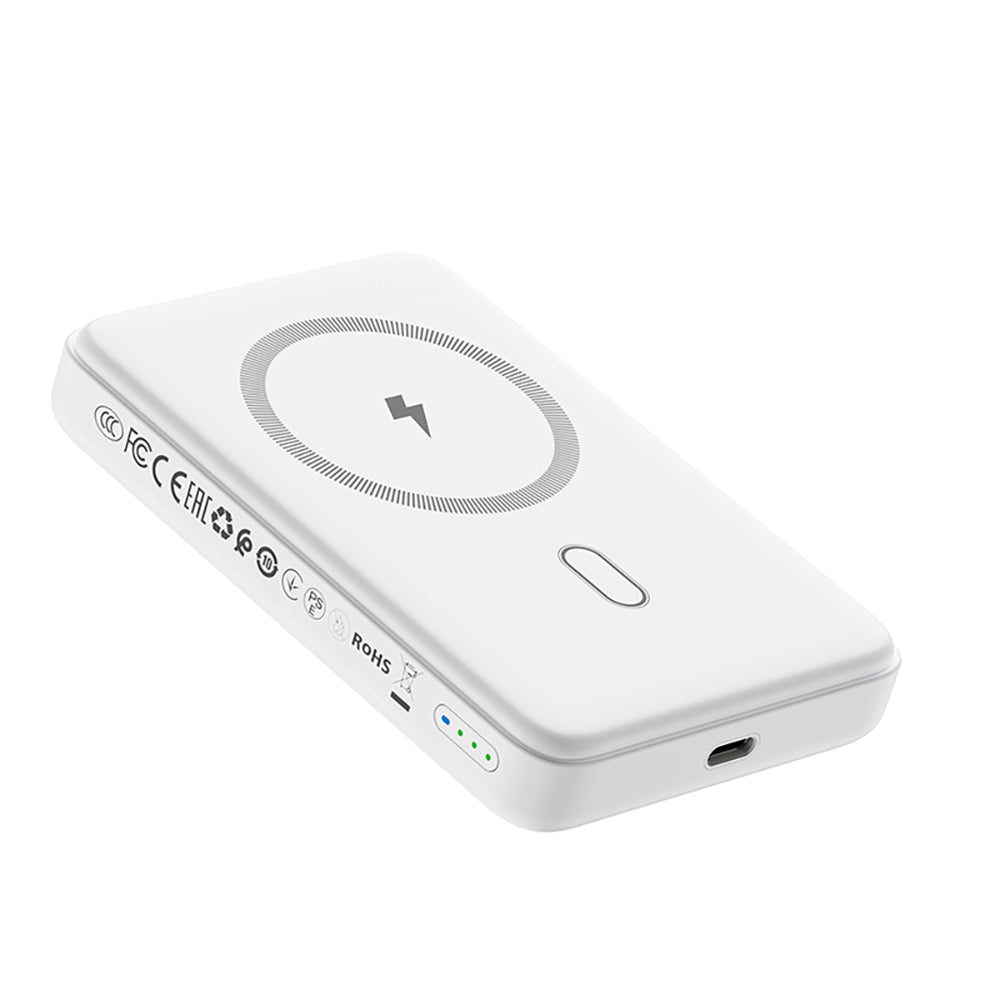 Wiwu Wi-P043 LED Işık Göstergeli Standlı Taşınabilir Magsafe Wireless Powerbank 10.000mAh 15W Siyah