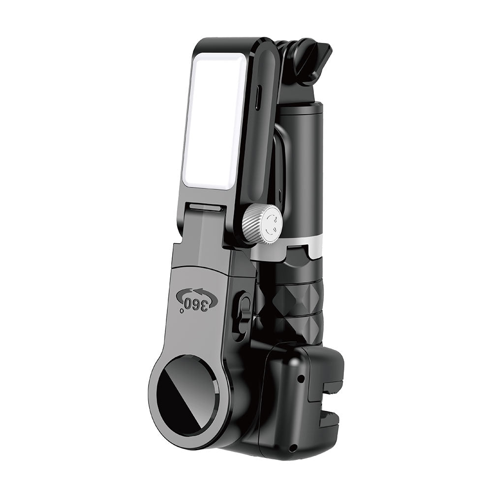 Wiwu Wi-SE006 Çok Fonksiyonlu Işıklı Gimbal Sabitleyici Tripod Selfie Çubuğu Siyah