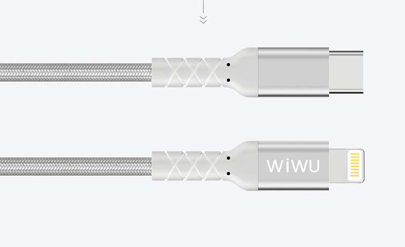 Wiwu WP101 MFI Type-c to Lightning Kablo Kırmızı