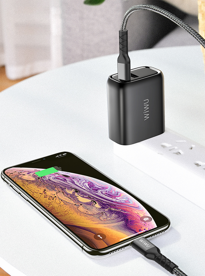 Wiwu WP101 MFI Type-c to Lightning Kablo Gri