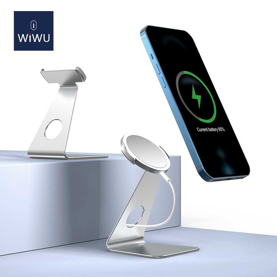 Wiwu ZM303 Magsafe Şarj Standı Gümüş