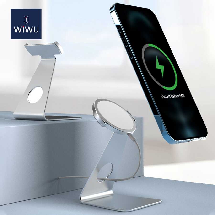 Wiwu ZM303 Magsafe Şarj Standı Gümüş