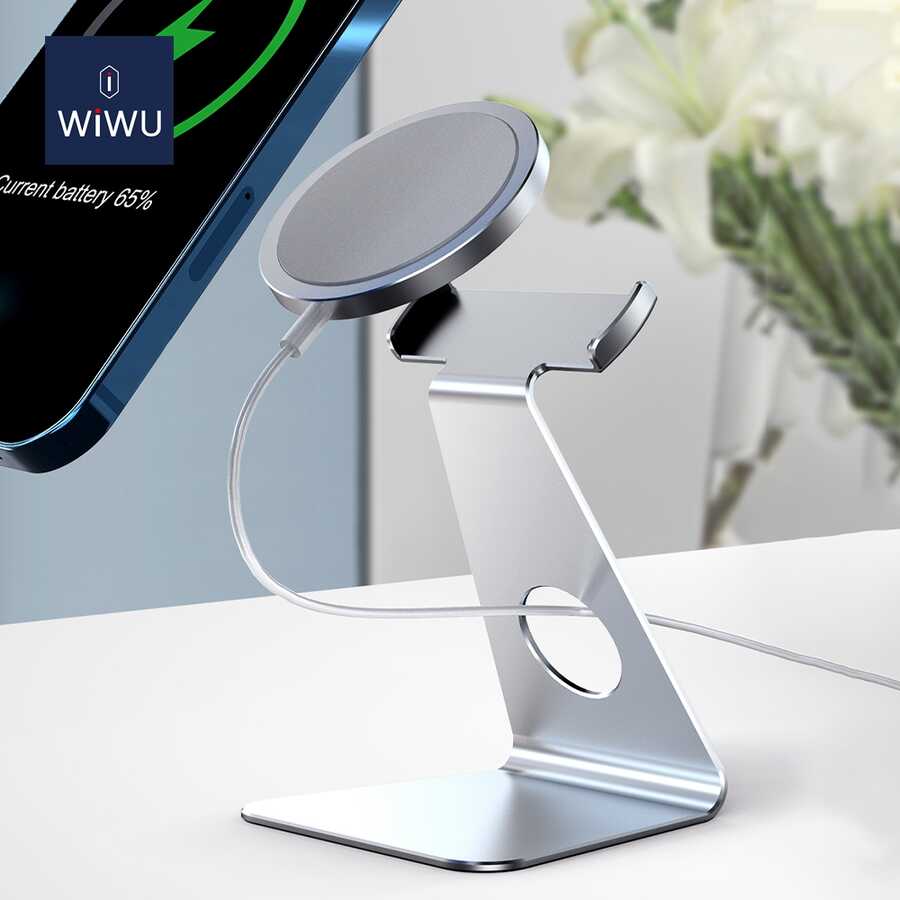 Wiwu ZM303 Magsafe Şarj Standı Gümüş