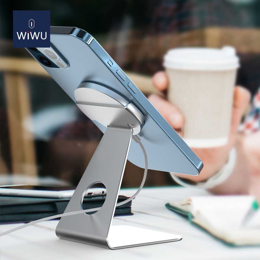 Wiwu ZM303 Magsafe Şarj Standı Gümüş