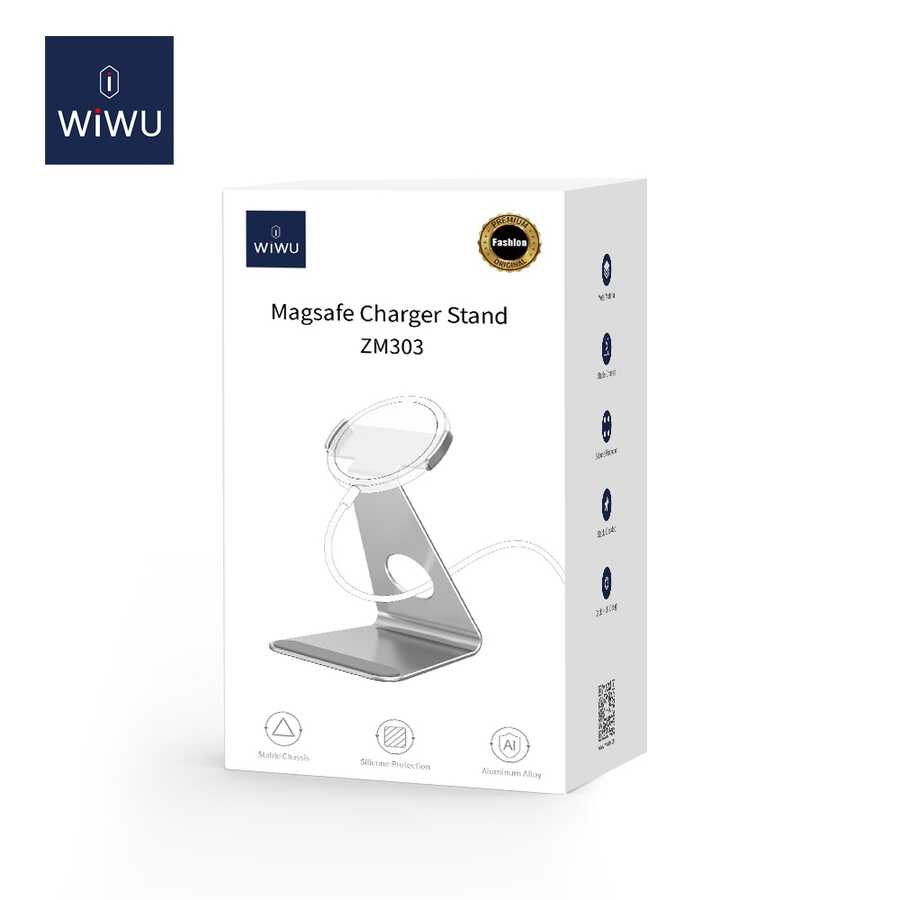 Wiwu ZM303 Magsafe Şarj Standı Gümüş