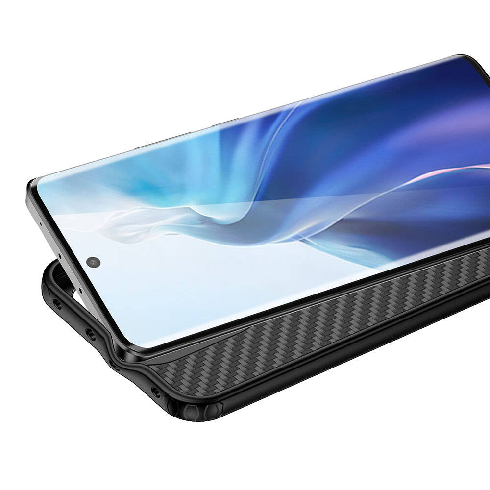 Xiaomi Mi 13 Pro Kılıf Aramid Karbon Fiber Magsafe Özellikli Wlons Radison Kapak Siyah