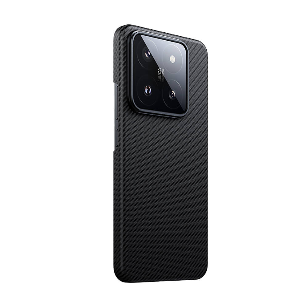 Xiaomi Mi 14 Kılıf Magsafe Özellikli Karbon Fiber Benks Essential ArmorAir 600D Kevlar Kapak Siyah