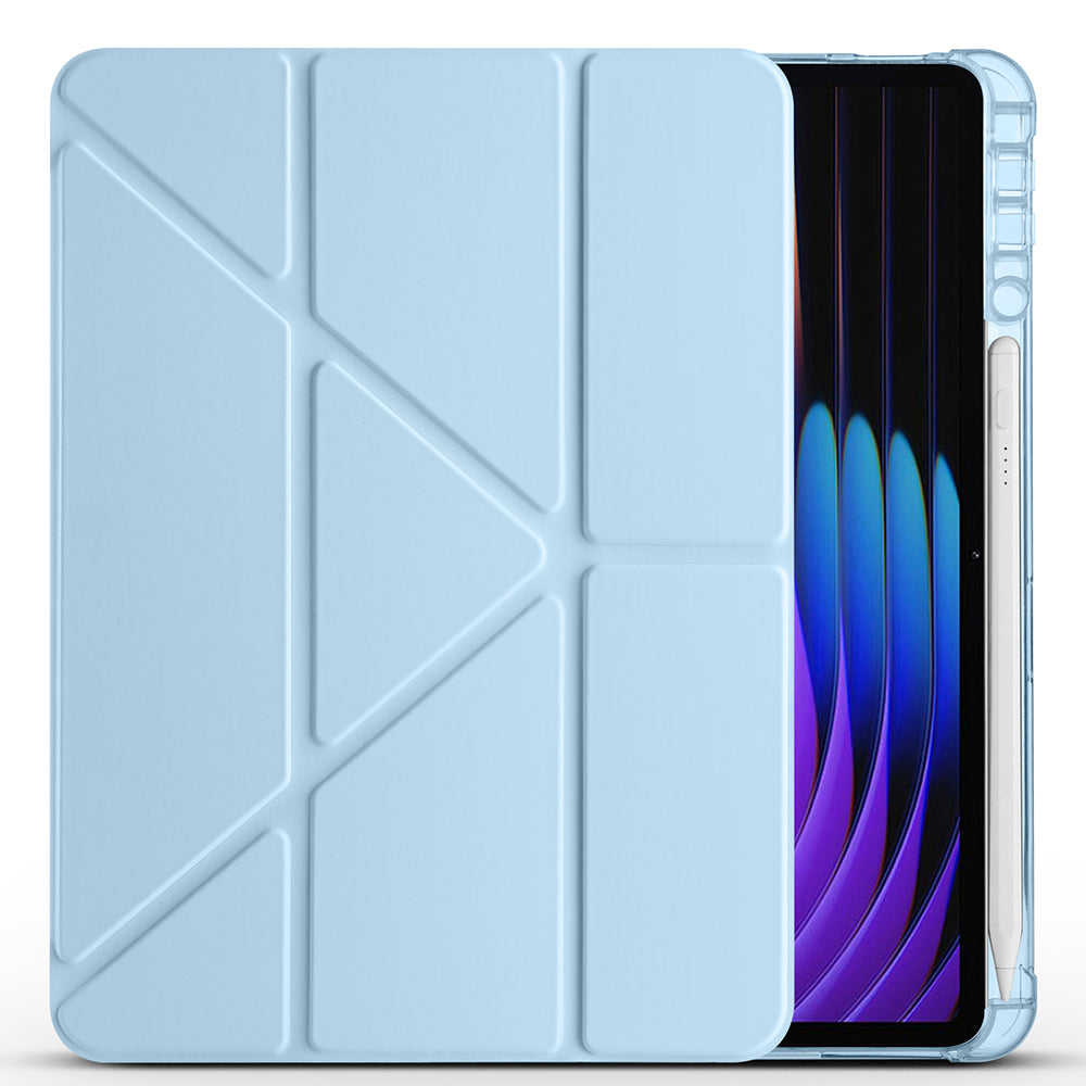 Xiaomi Pad 7 Kılıf Zore Tri Folding Kalem Bölmeli Standlı Kılıf Koyu Yeşil